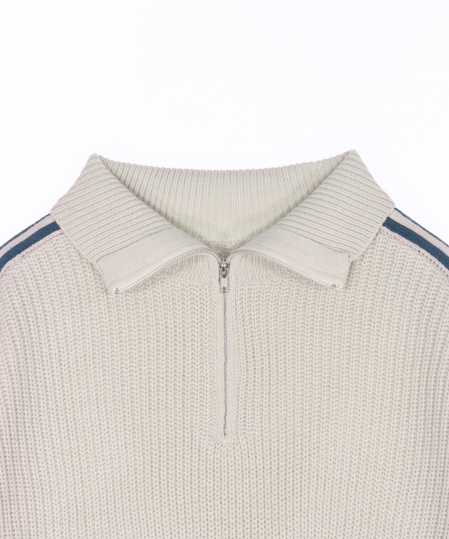 ハーフジップ ライン デザイン ニット トップス 793-9421