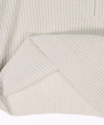 ハーフジップ ライン デザイン ニット トップス 793-9421