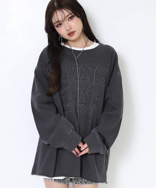 ピグメント 刺繍 スウェット プルオーバー  793-9426