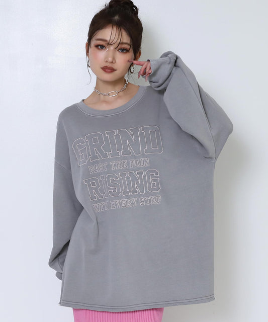 ピグメント 刺繍 スウェット プルオーバー  793-9426