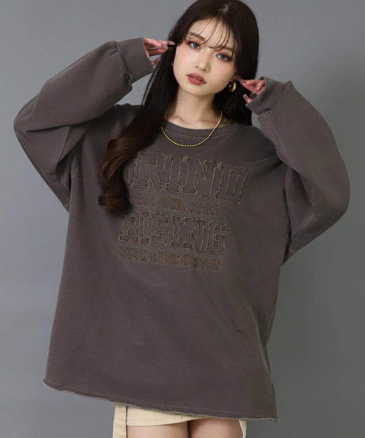 ピグメント 刺繍 スウェット プルオーバー  793-9426