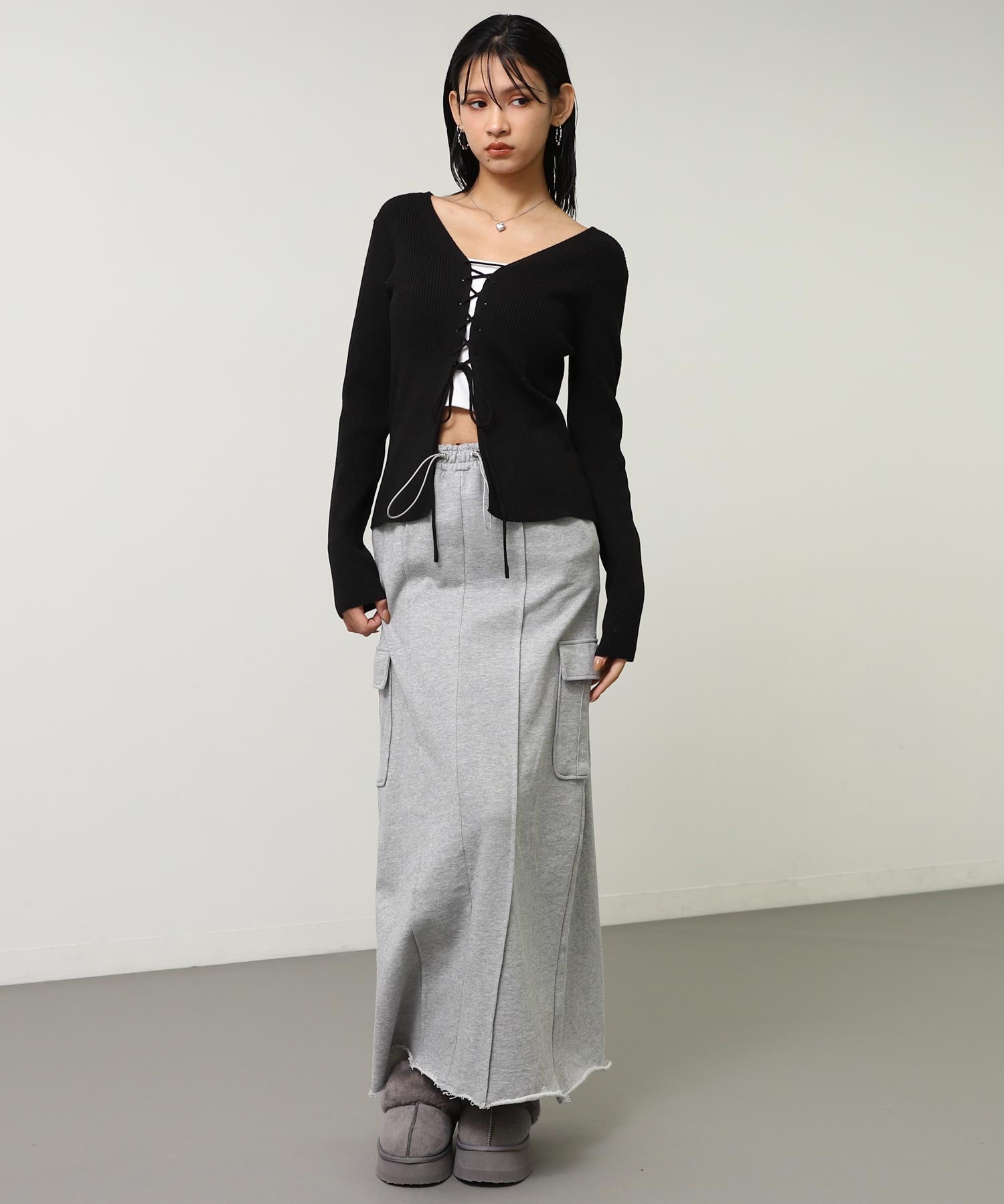 レースアップ リブニット トップス 793-9434 – ANAP オンラインショップ