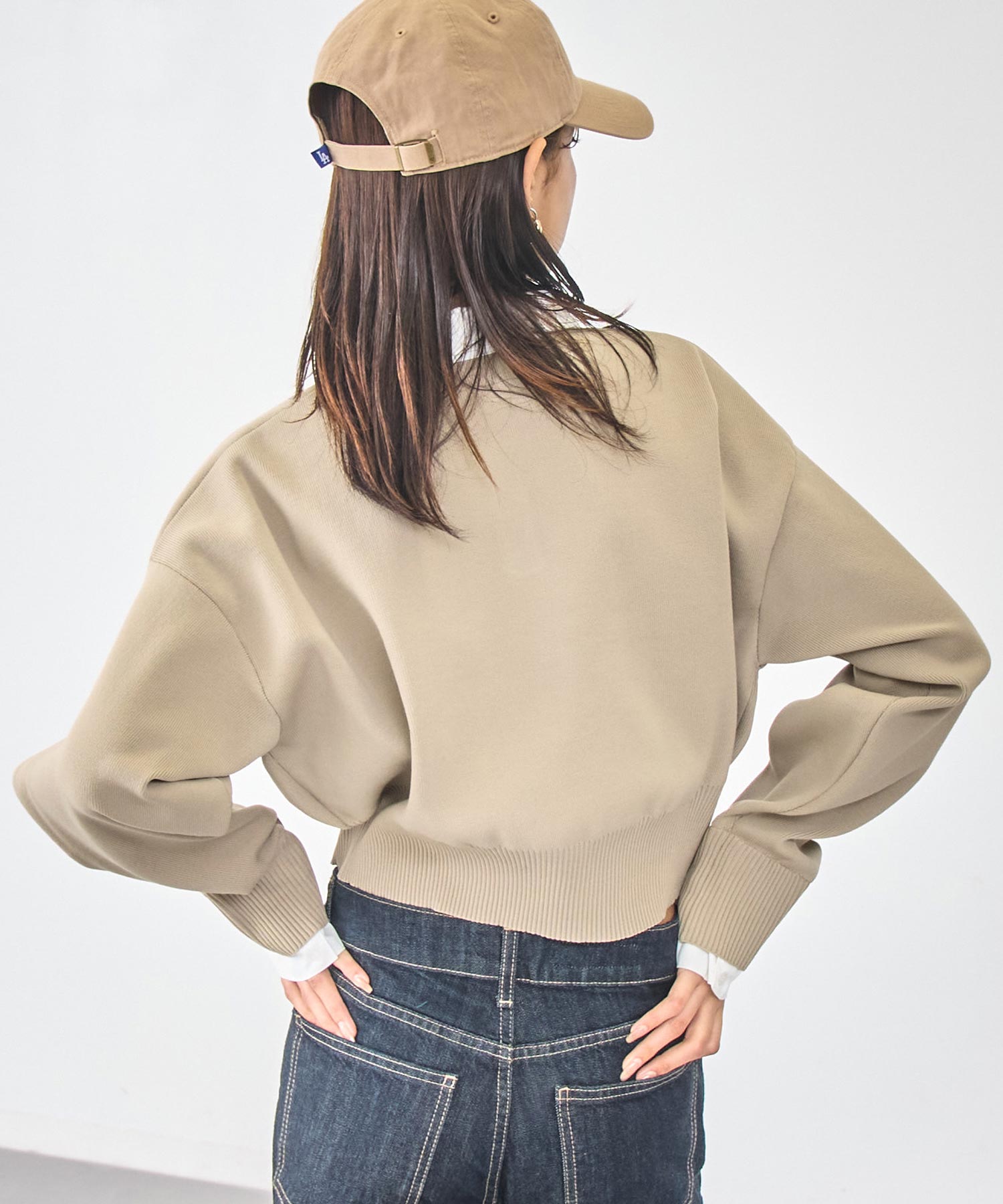 シャツ襟 ドッキング クロップド ニット 793-9445 – ANAP オンライン