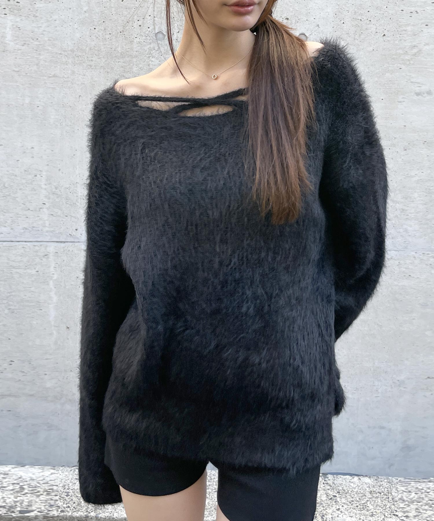 2wayクロス シャギー ニット 793-9453 – ANAP オンラインショップ