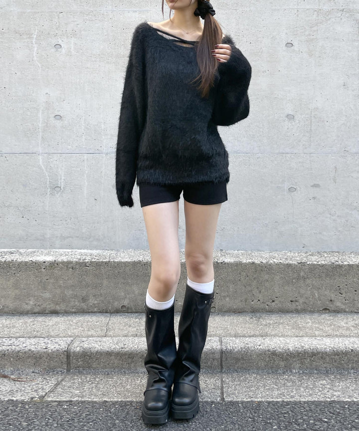 2wayクロス シャギー ニット 793-9453