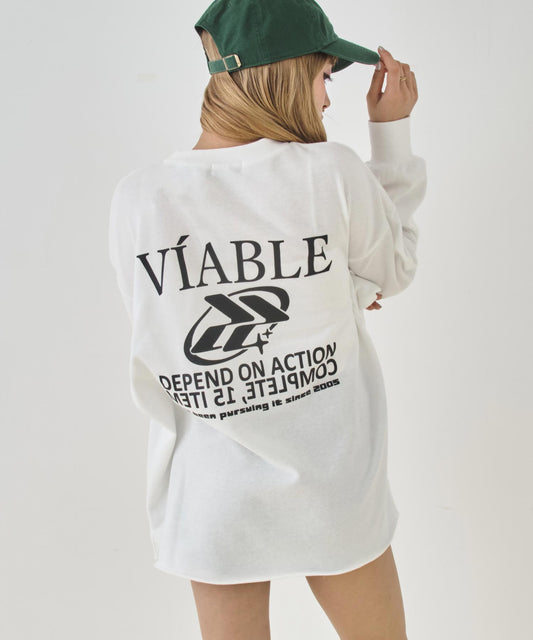 ロゴプリント カットオフ ミニ 裏毛 トップス スウェット 793-9462