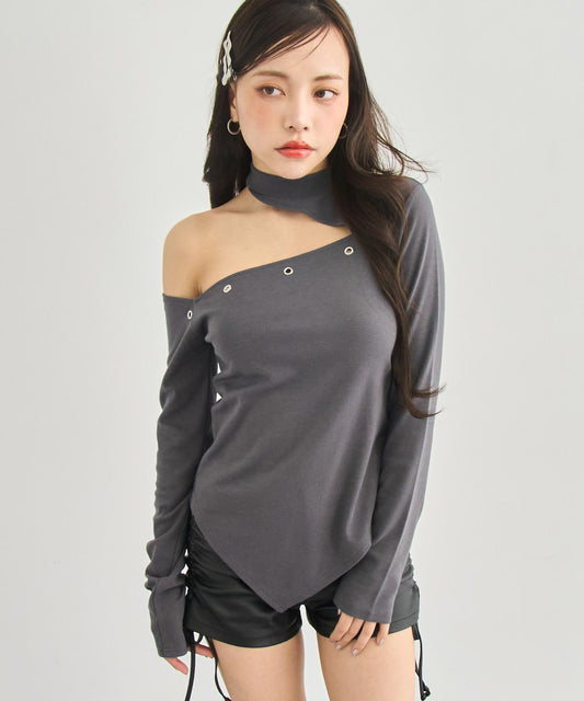 ハトメポイント カットアウト トップス 793-9464