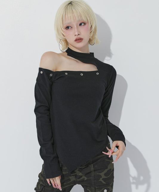 ハトメポイント カットアウト トップス 793-9464