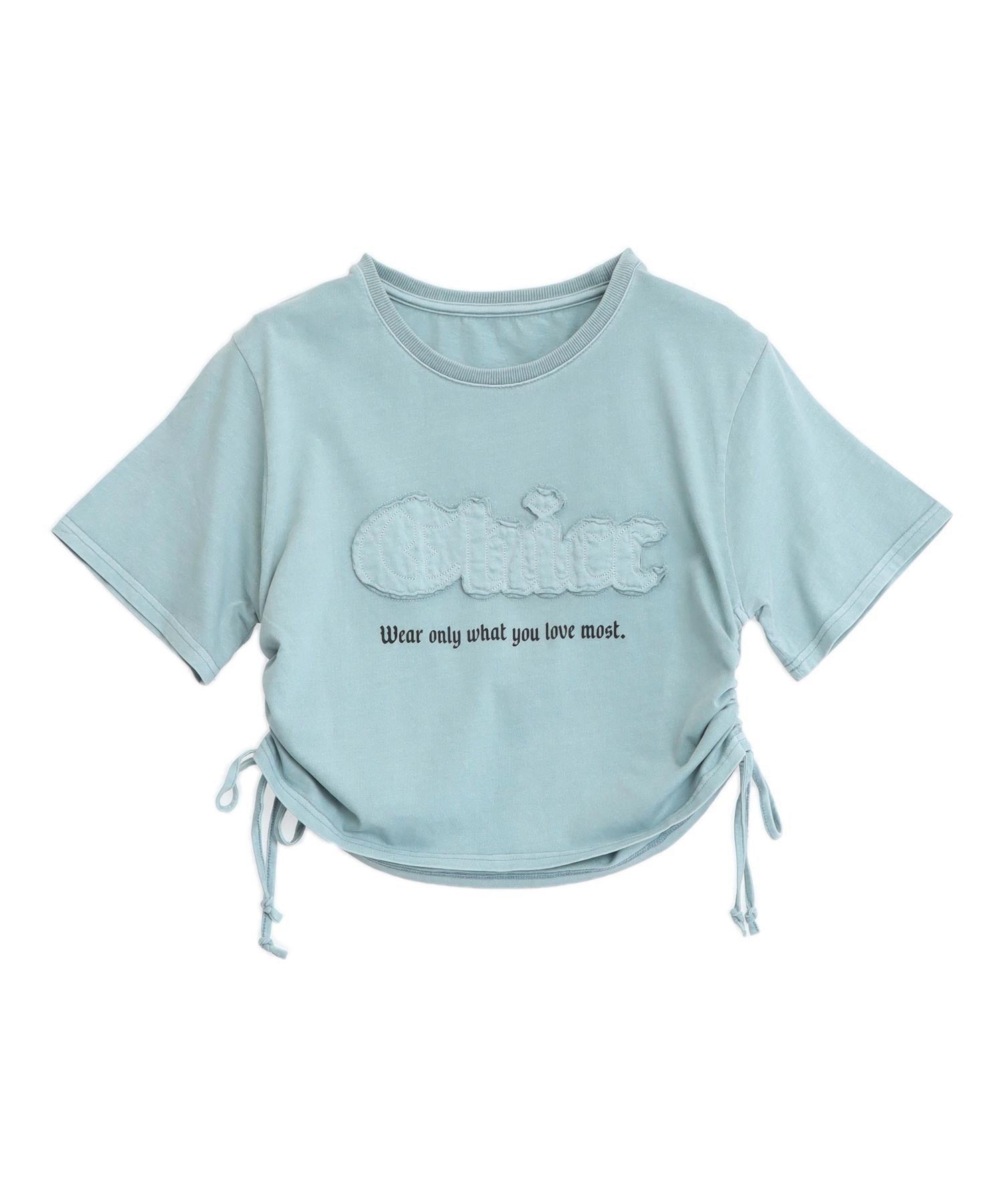 ワッペンロゴ サイドギャザー ピグメントTシャツ 793-9470 – ANAP