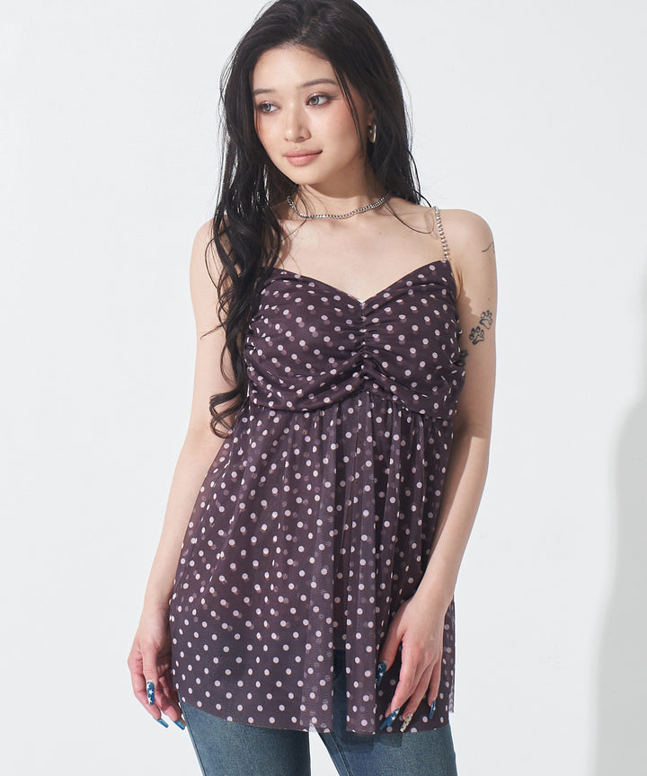 eggモデル♥あいさコラボ ドット柄 キャミソール 793-9504