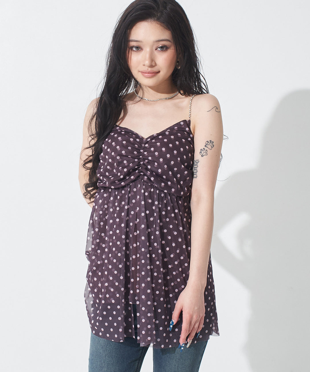 eggモデル♥あいさコラボ ドット柄 キャミソール 793-9504