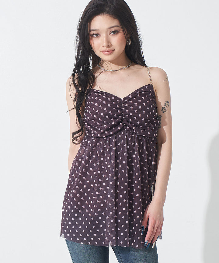 eggモデル♥あいさコラボ ドット柄 キャミソール 793-9504