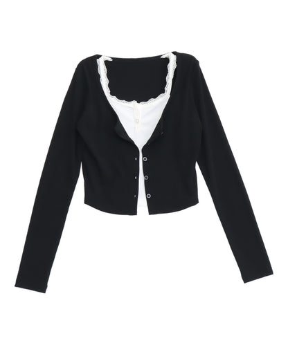 キャミレイヤード クロップド トップス  793-9512