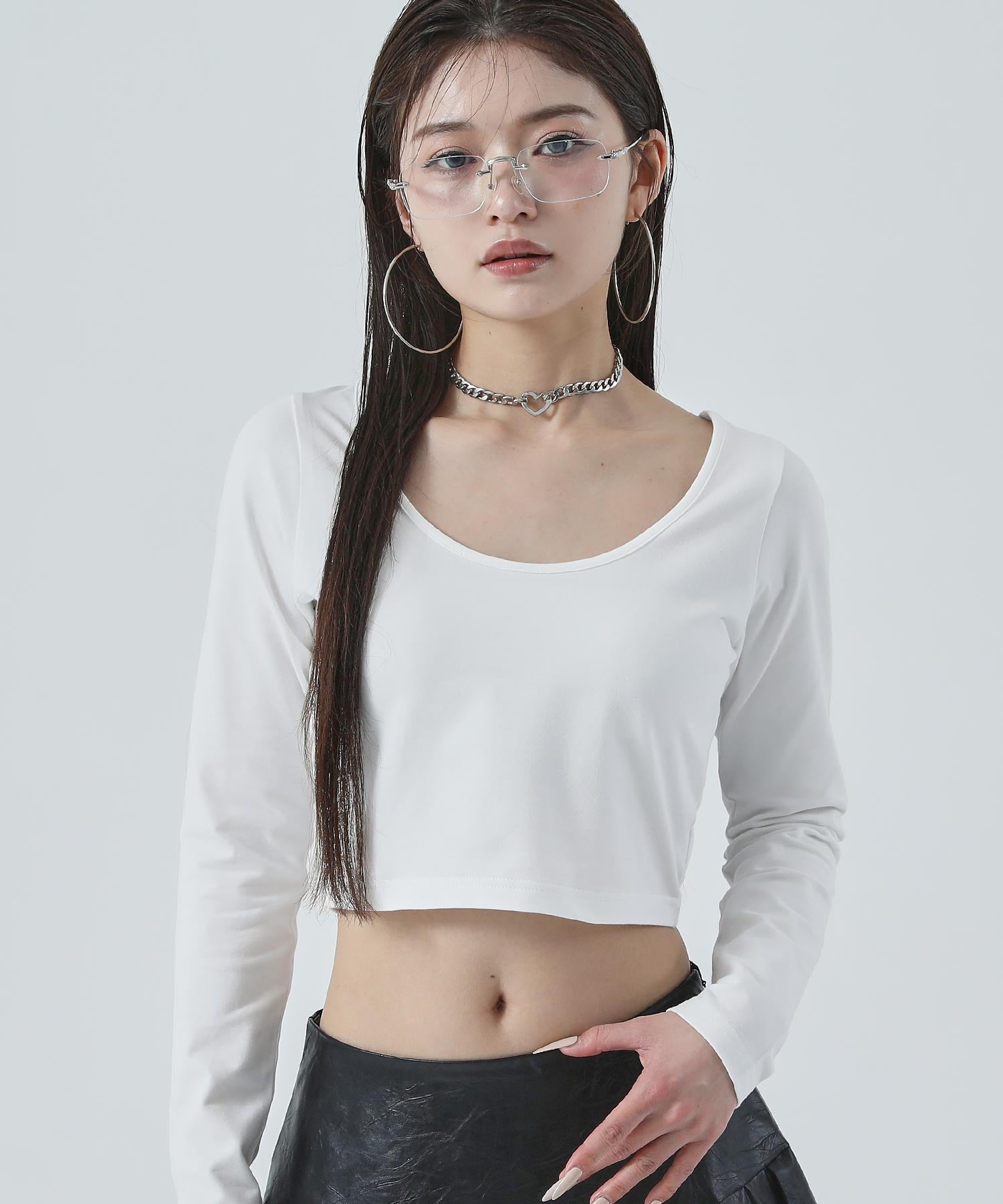 Uネック ベーシック クロップド トップス 793-9516 – ANAP オンライン