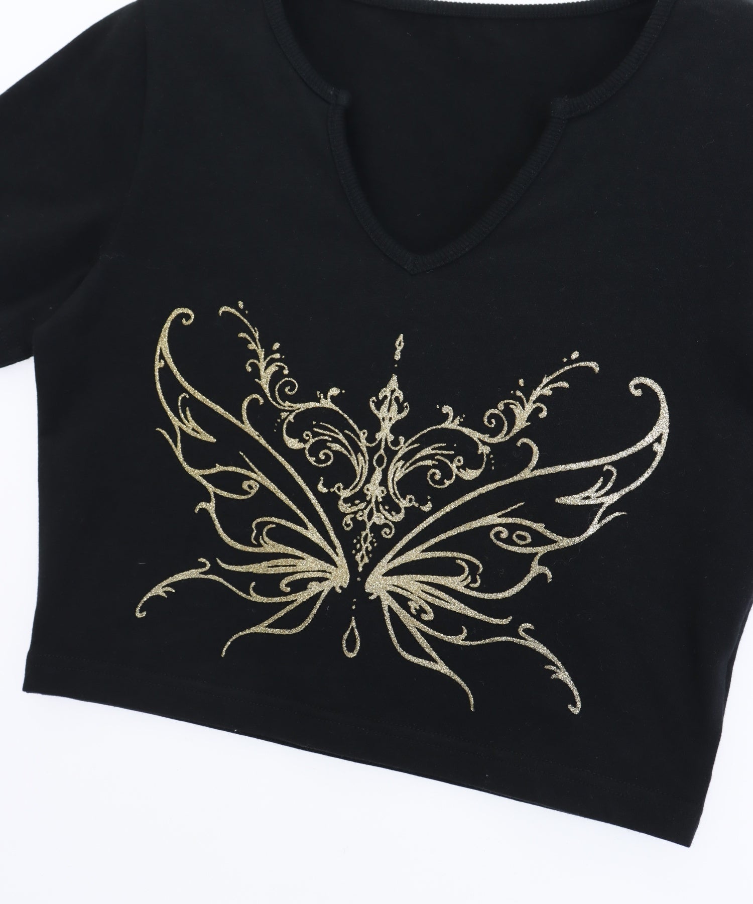 バタフライ プリント クロップド Tシャツ 793-9519 – ANAP オンライン