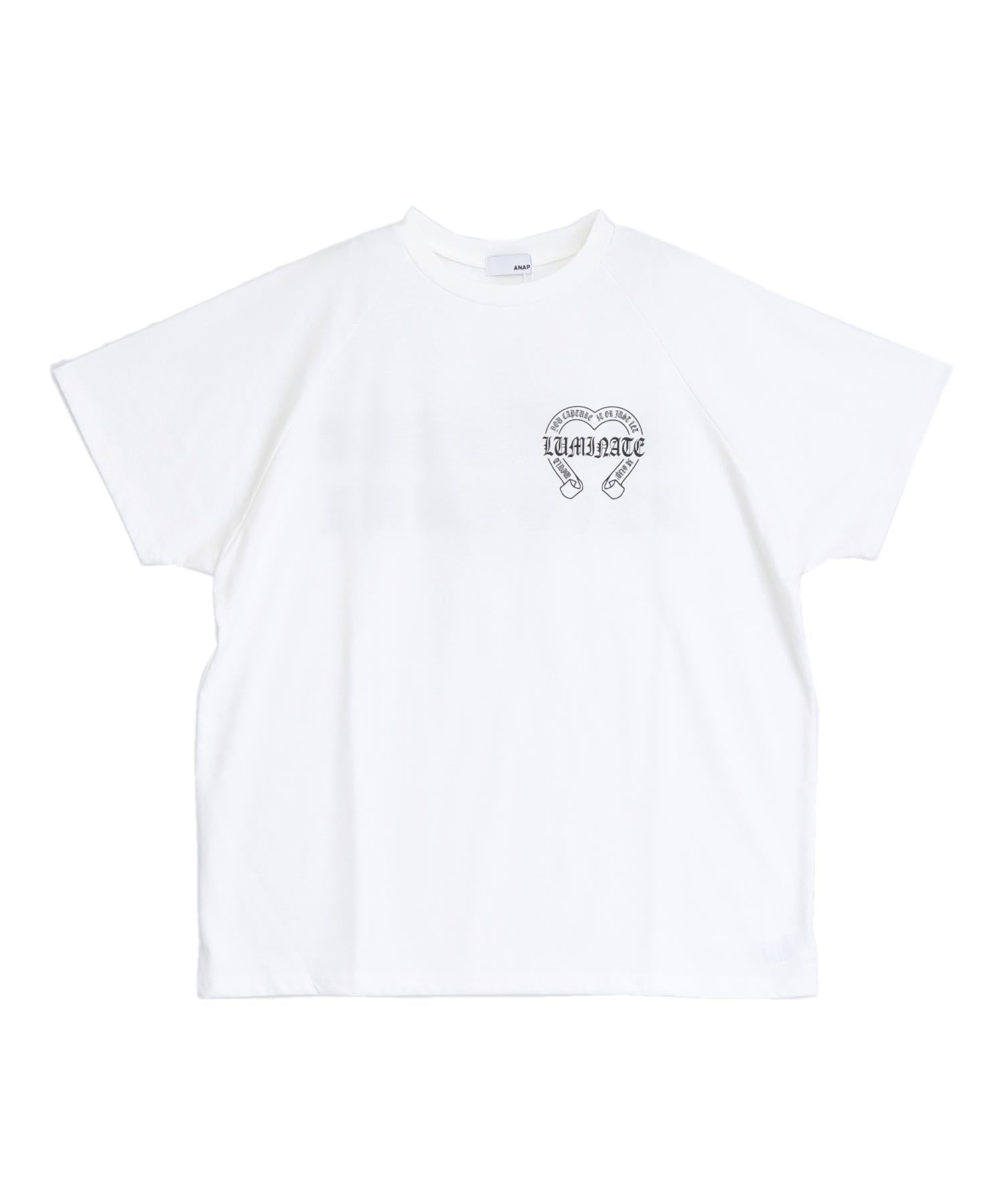 ブラックレタープリント ラグランスリーブ Tシャツ 793-9553 – ANAP