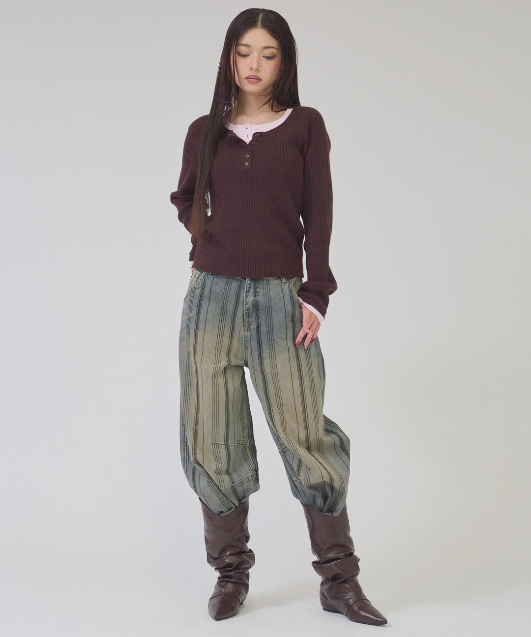ブラウン(身長：約163cm)