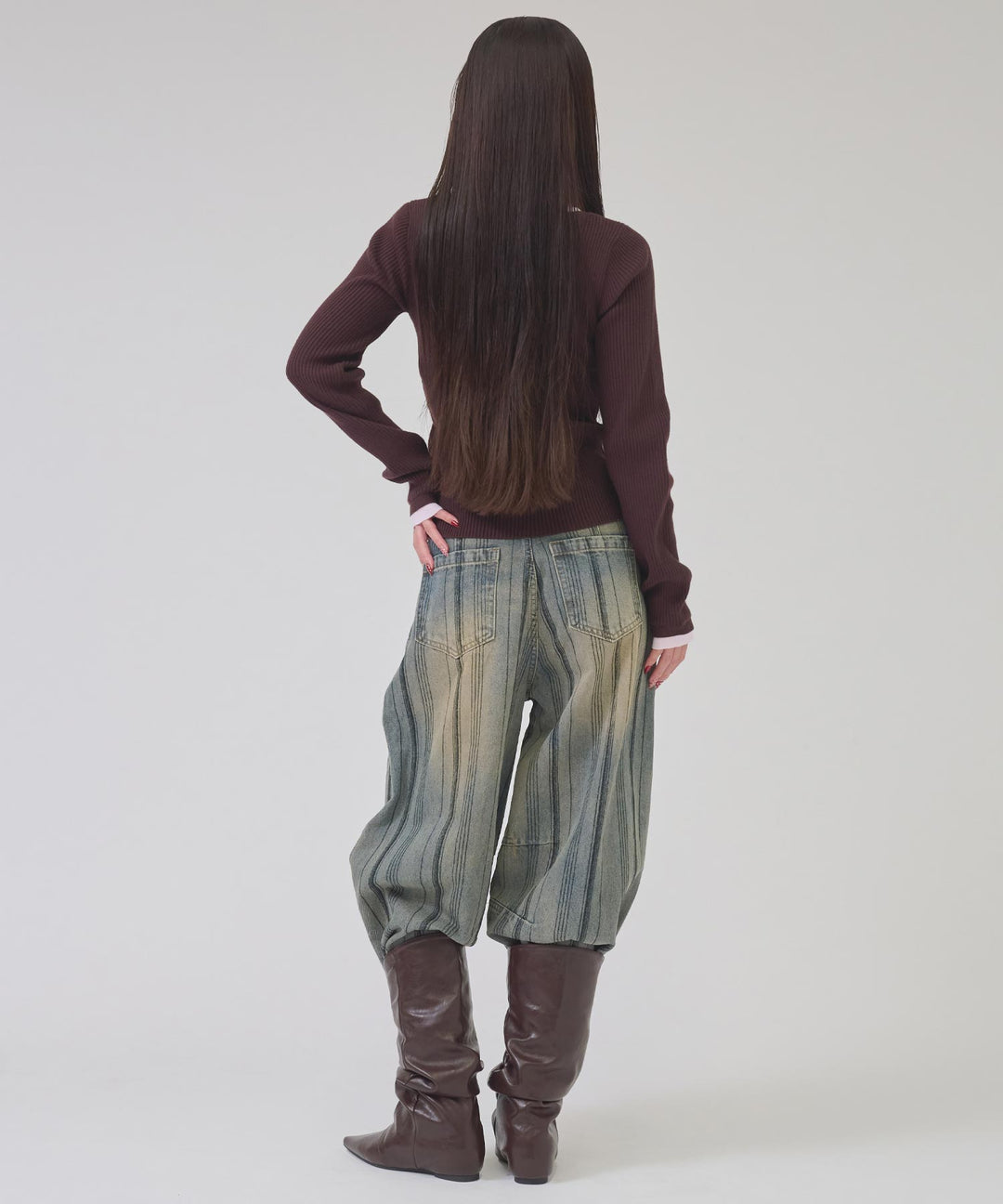 ブラウン(身長：約163cm)