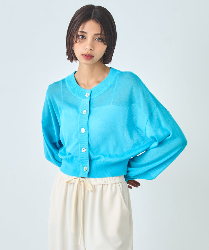 シアー ショート カーディガン 794-9246