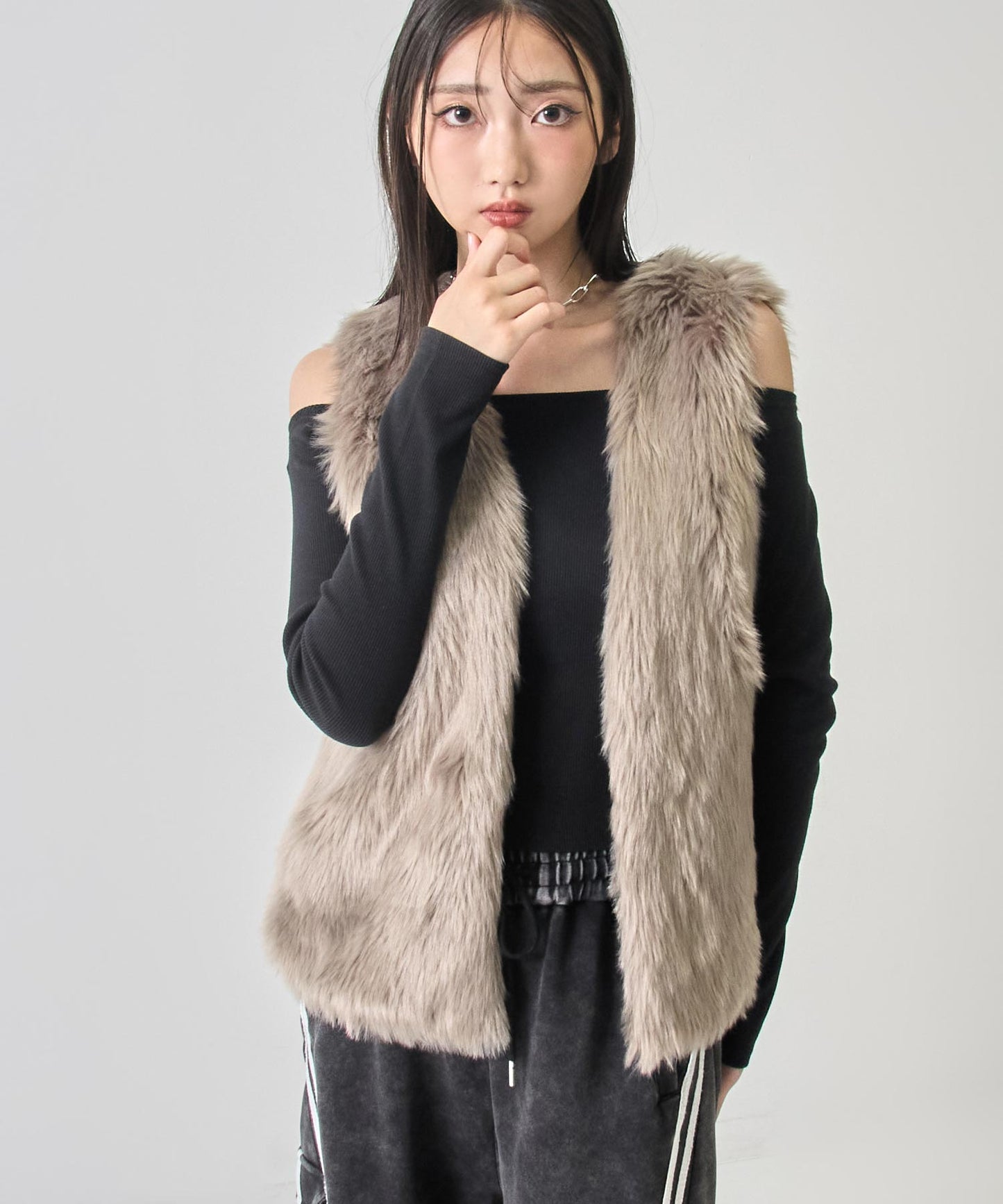 ロング ファー ベスト 794-9312