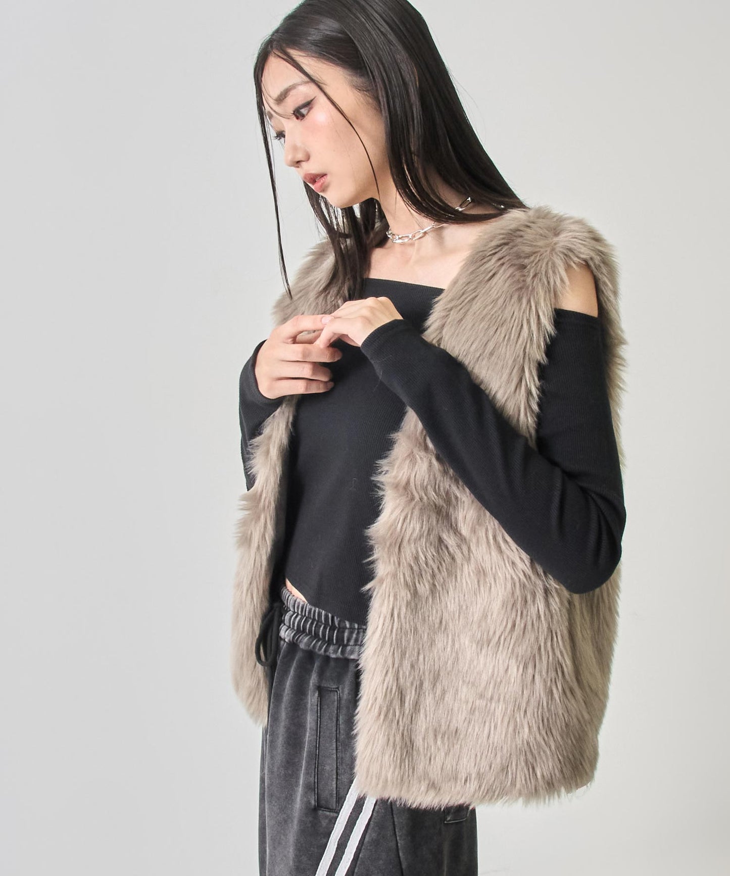 ロング ファー ベスト 794-9312