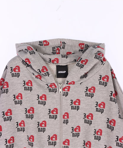 I LOVE anap 裏毛 ダブル ジップ スウェット パーカー 794-9360