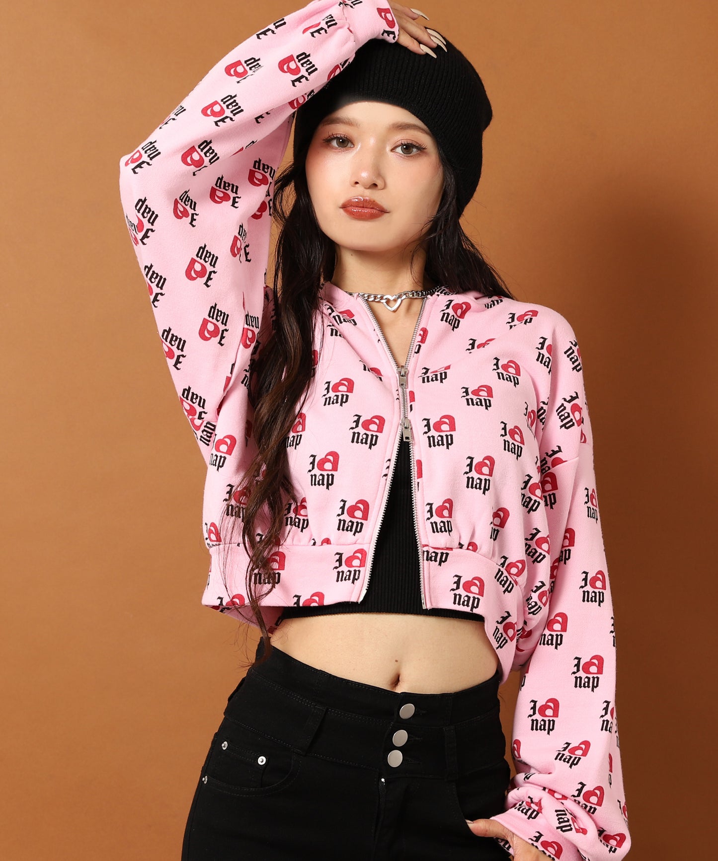 I LOVE anap 裏毛 ダブル ジップ スウェット パーカー 794-9360