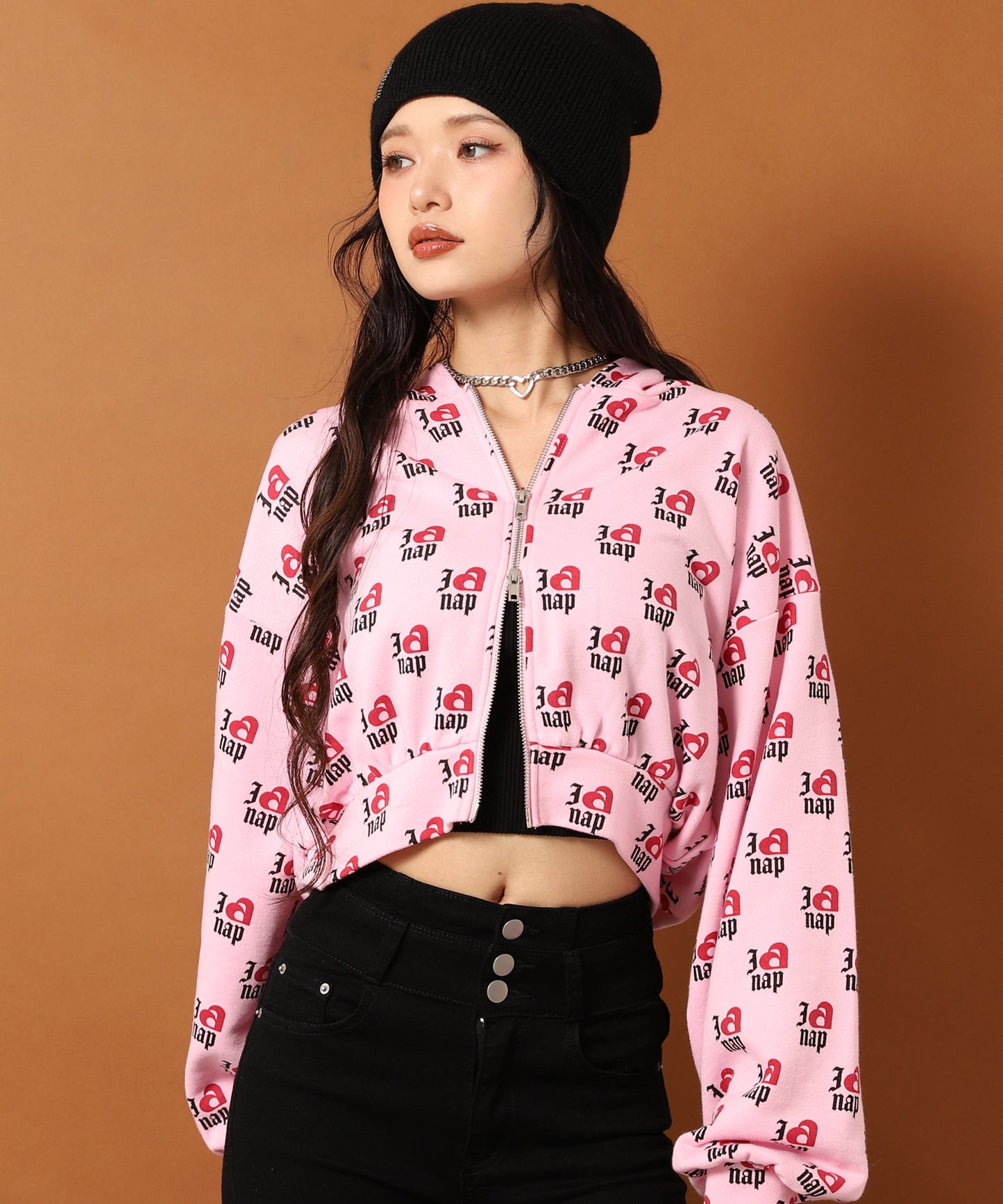 I LOVE anap 裏毛 ダブル ジップ スウェット パーカー 794-9360