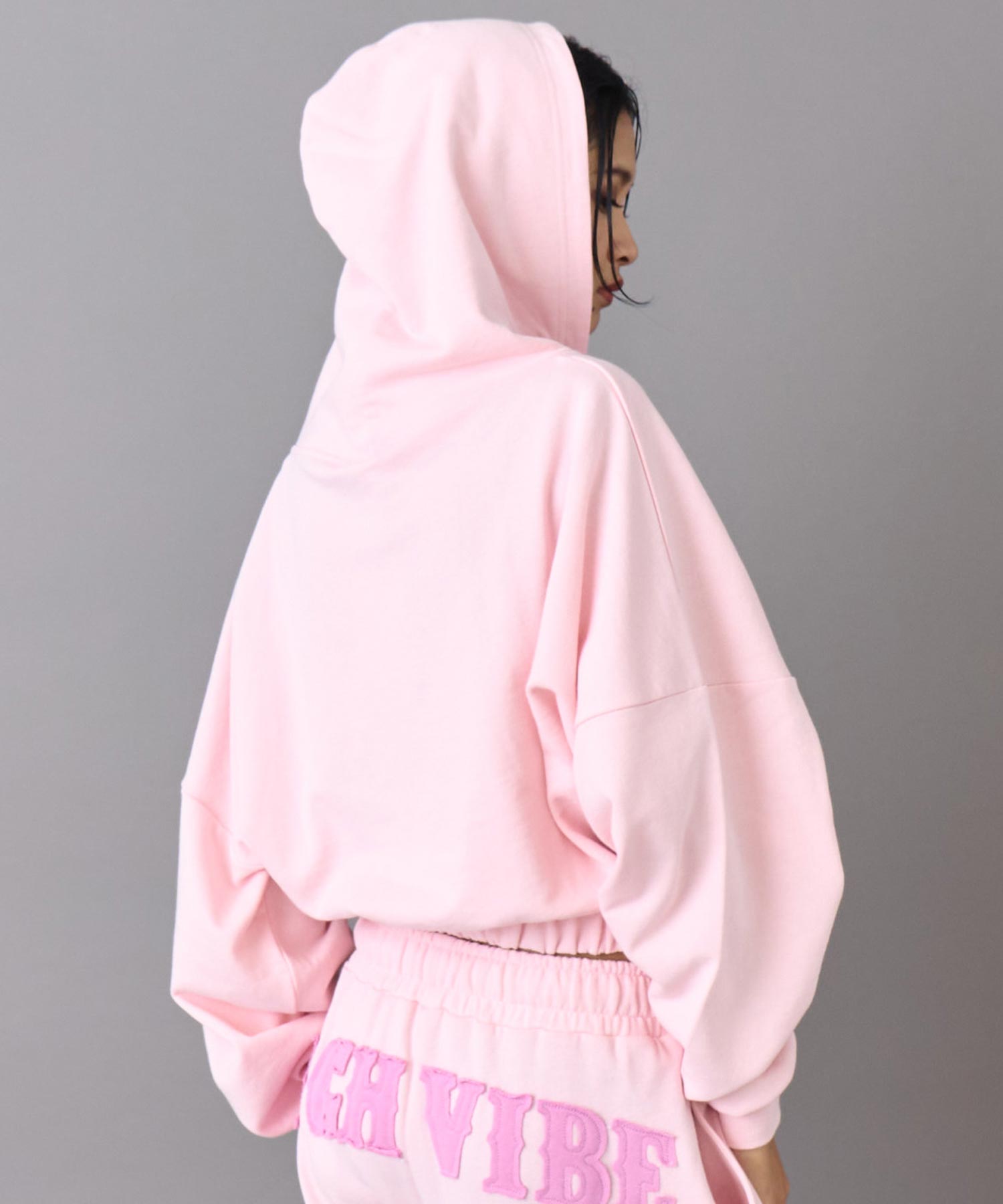 極美品ピンクハウス チューリップうさぎ ワッペン ジップパーカー 2025