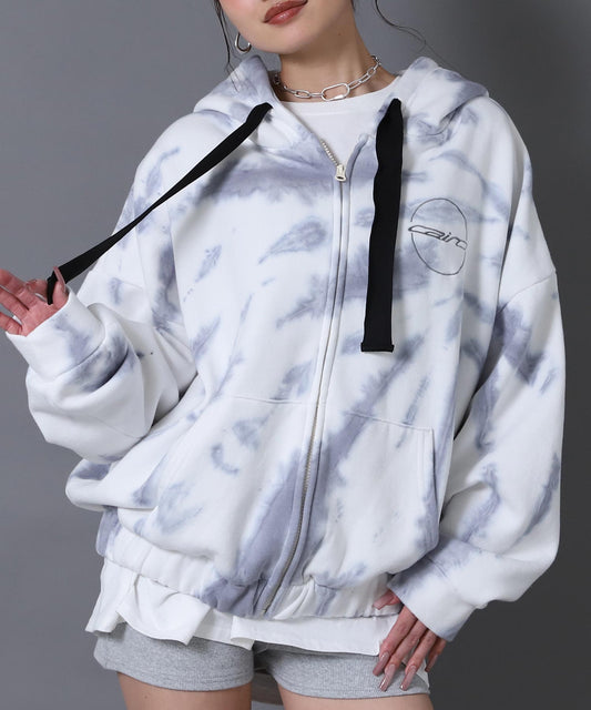 オーバーサイズ タイダイ 裏起毛 フーディー パーカー  794-9406