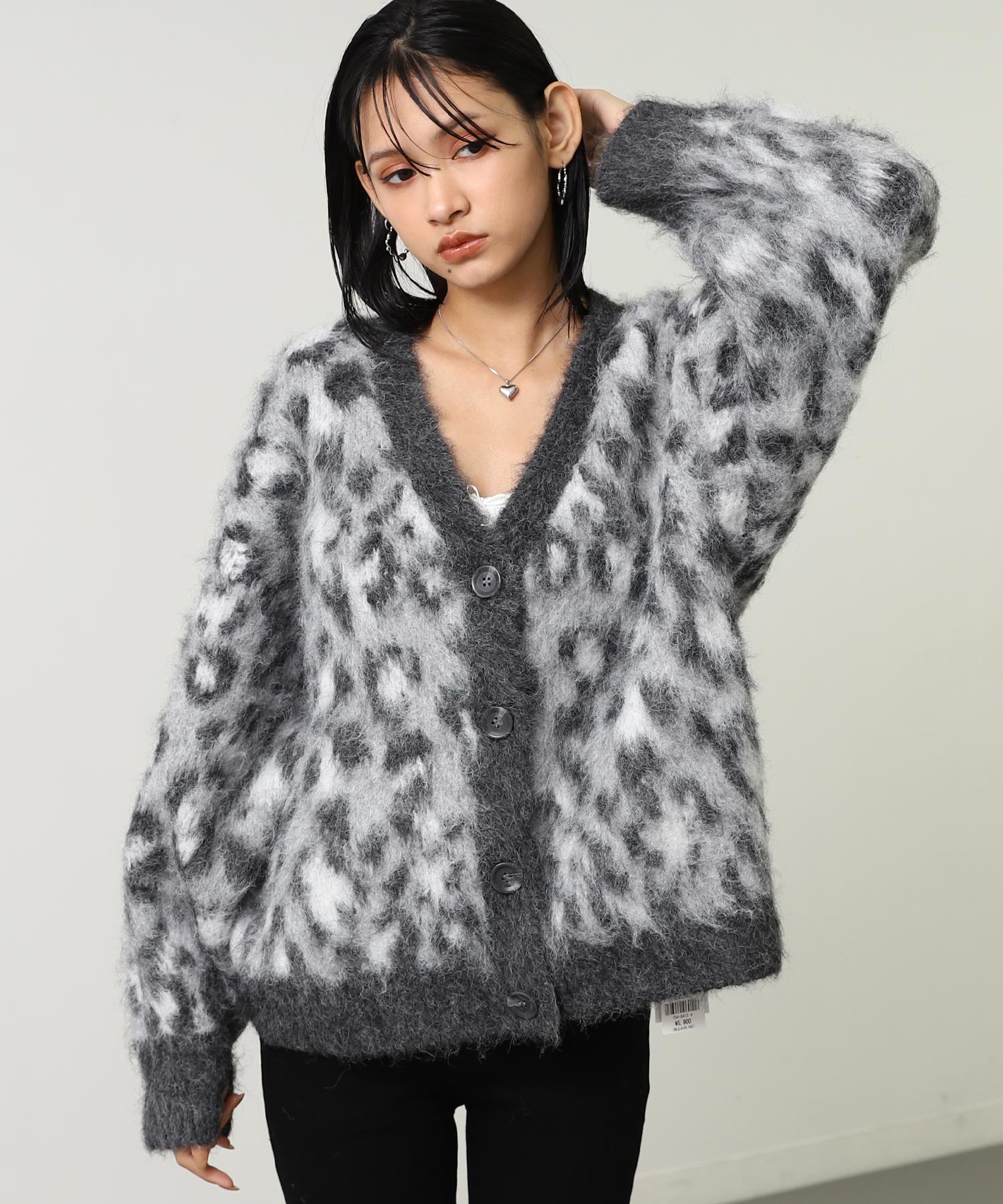 レオパード柄 シャギーニット カーディガン 794-9415 – ANAP