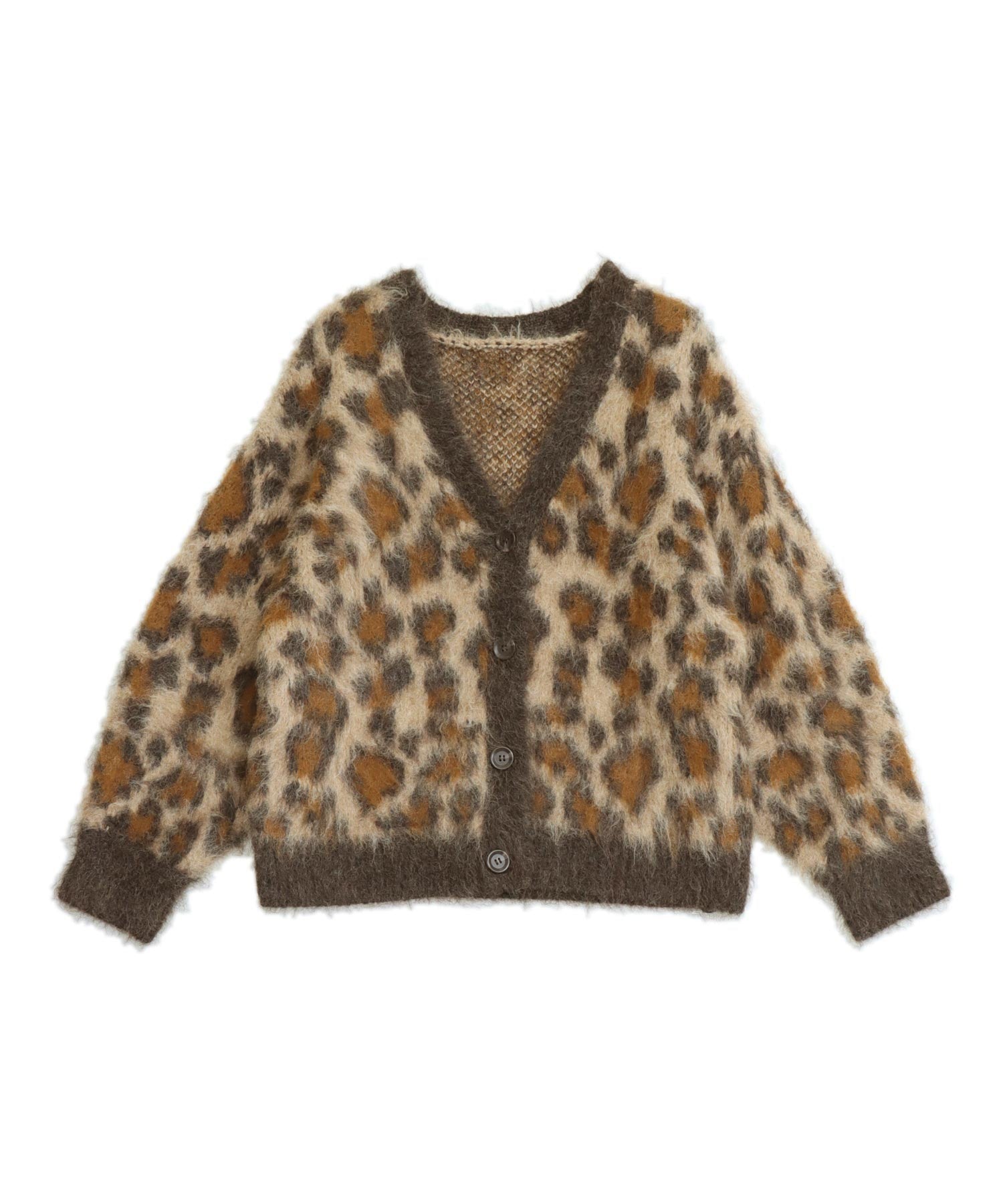 レオパード柄 シャギーニット カーディガン 794-9415 – ANAP