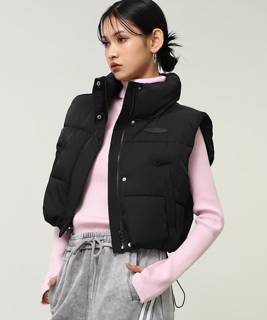 ナイロン ファイバー ダウン ショート ベスト 795-9366