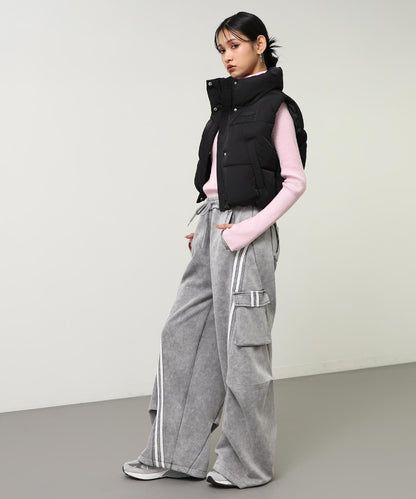 ナイロン ファイバー ダウン ショート ベスト 795-9366