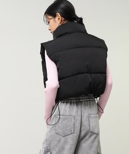 ナイロン ファイバー ダウン ショート ベスト 795-9366