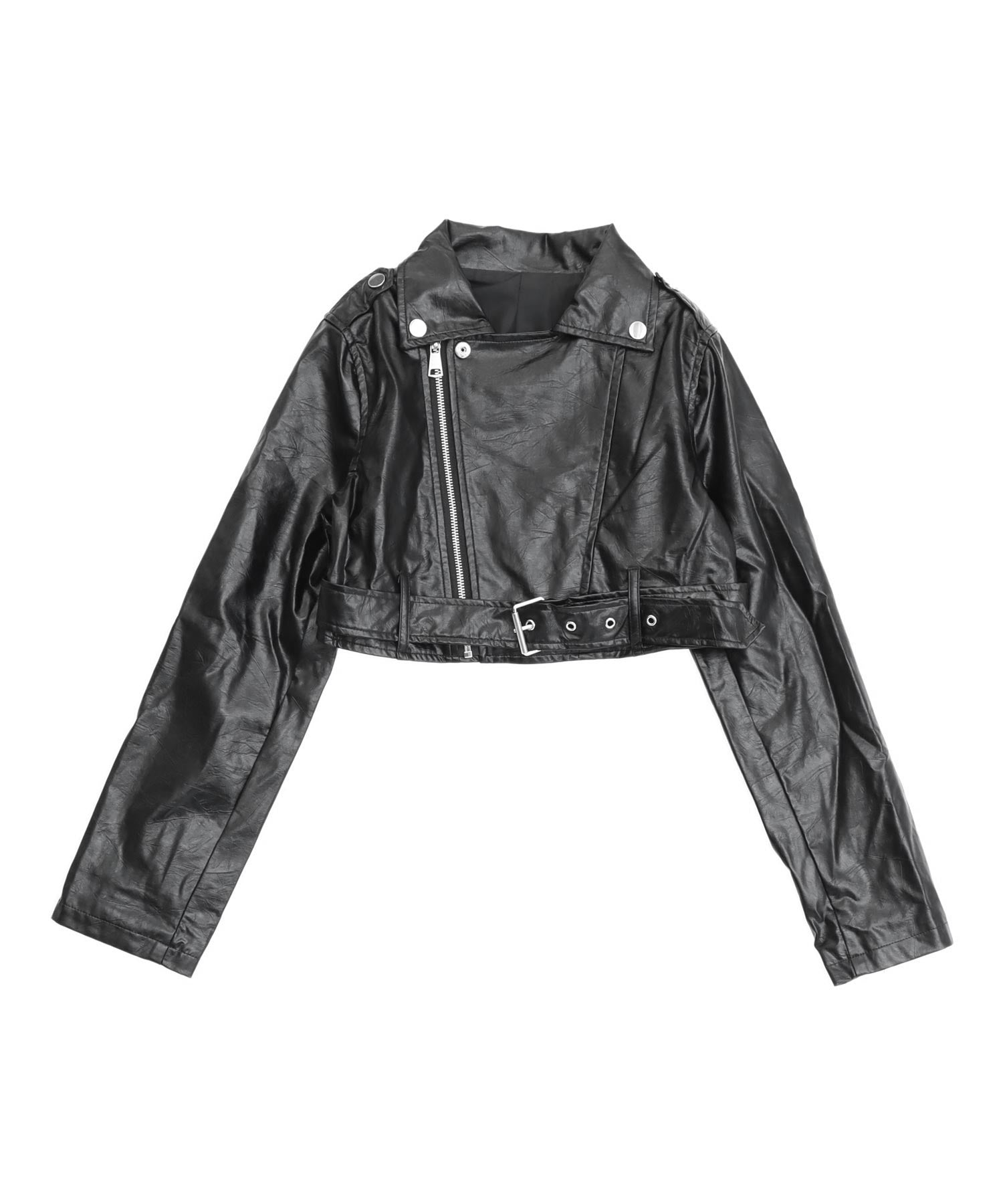 コンパクト クロップド フェイク レザー ジャケット 795-9499 – ANAP