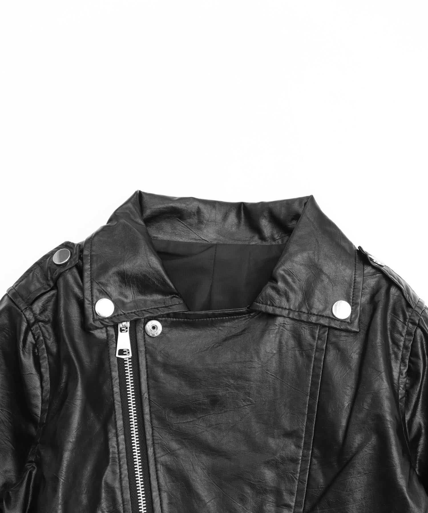 コンパクト クロップド フェイク レザー ジャケット 795-9499 – ANAP