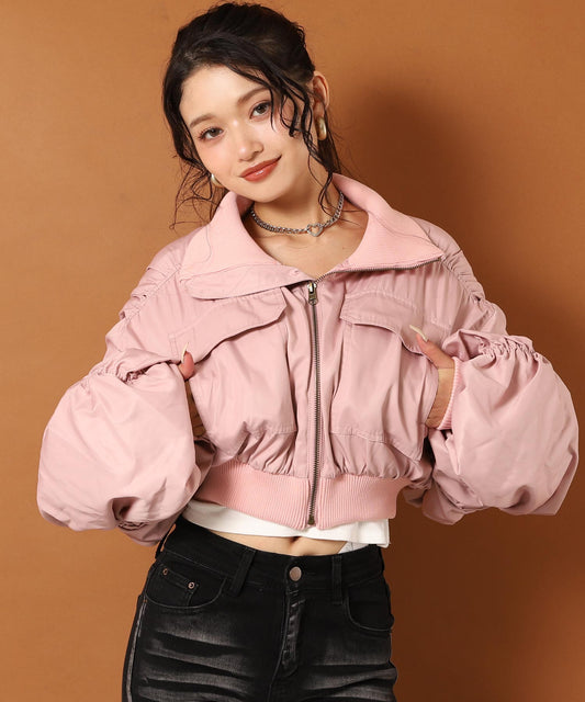 シャーリング スリーブ ショート ブルゾン 796-9367