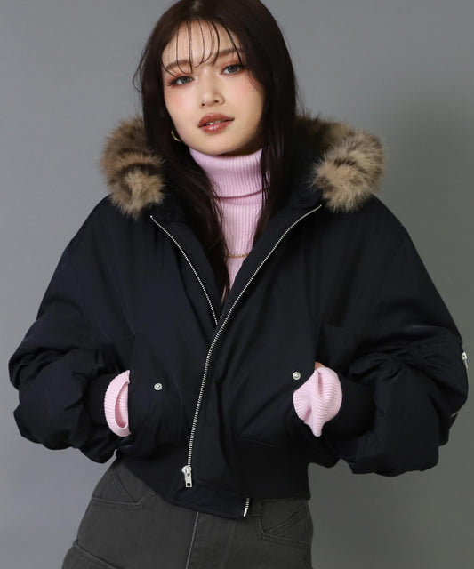 レオパードファー N2B 中綿 ブルゾン 796-9404