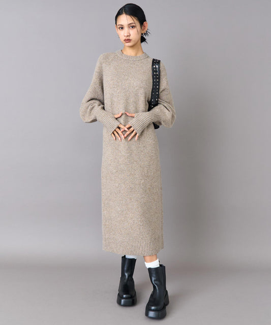 フィンガーホール メランジ ニットワンピース 797-9313