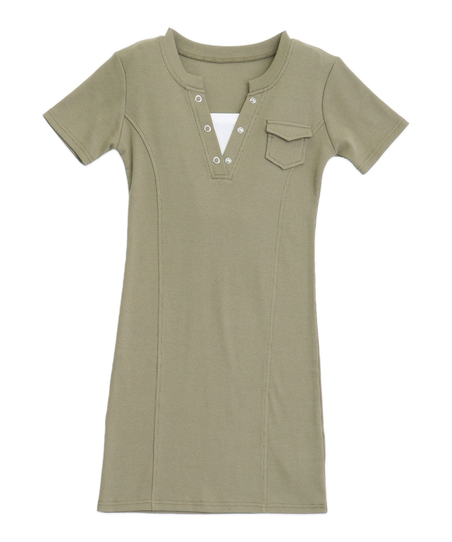 テレコ リブインナー ドッキング ミニワンピース 797-9474