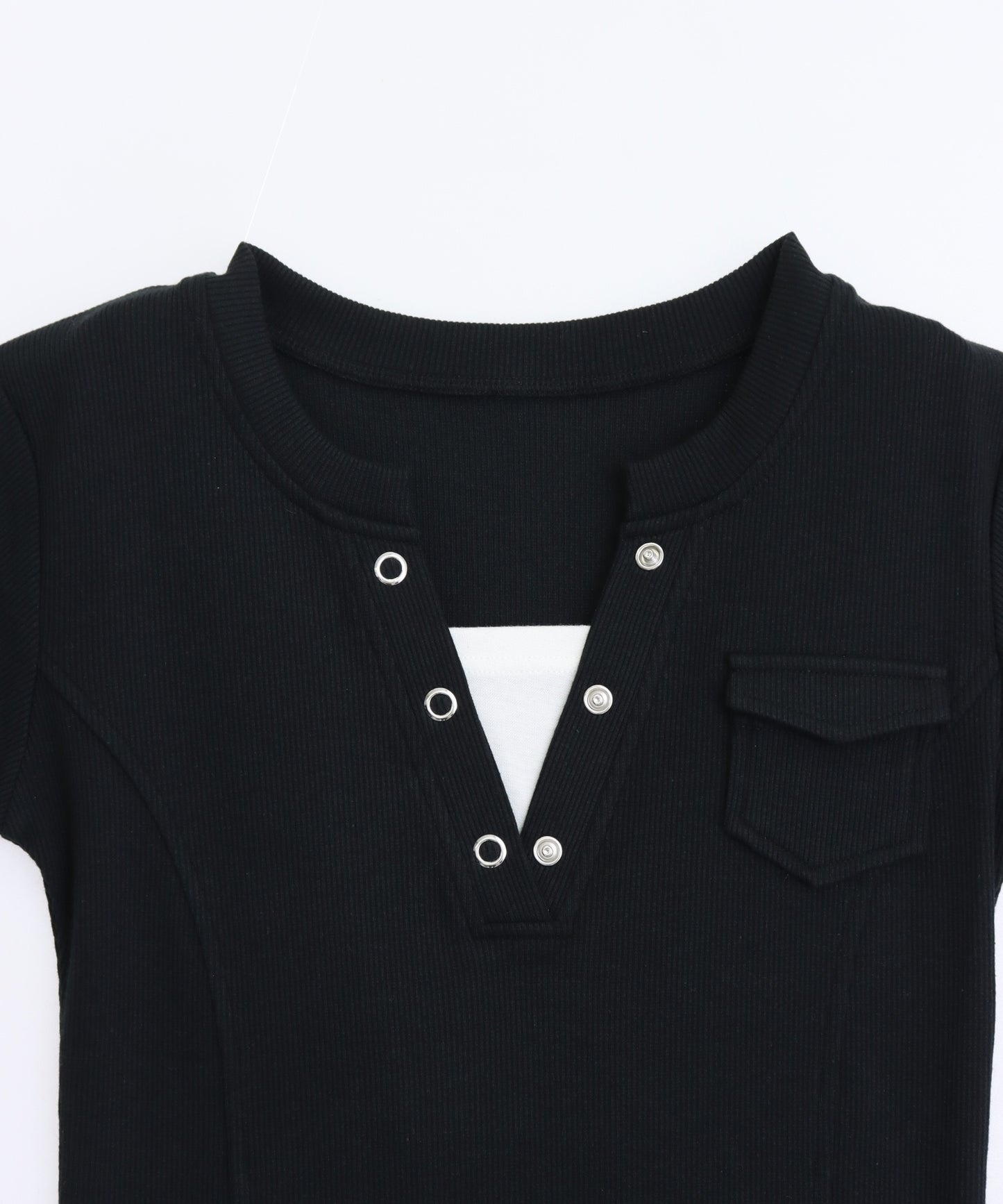 テレコ リブインナー ドッキング ミニワンピース 797-9474