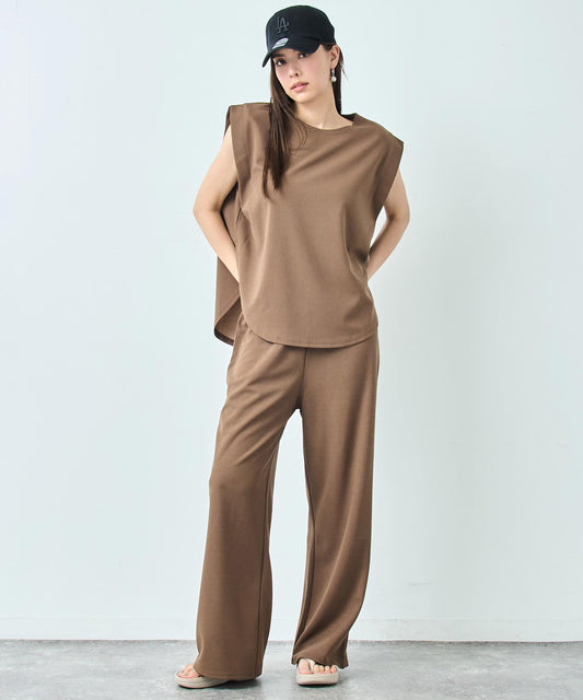 カット ジョーゼット ノースリーブ & パンツ セットアップ 798-9257