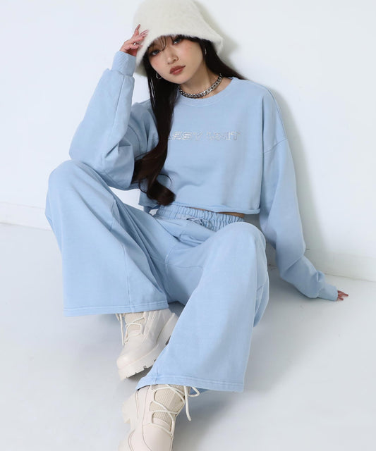 ラインストーン ロゴ ヘビーウェイト ピグメント加工 セットアップ  798-9416