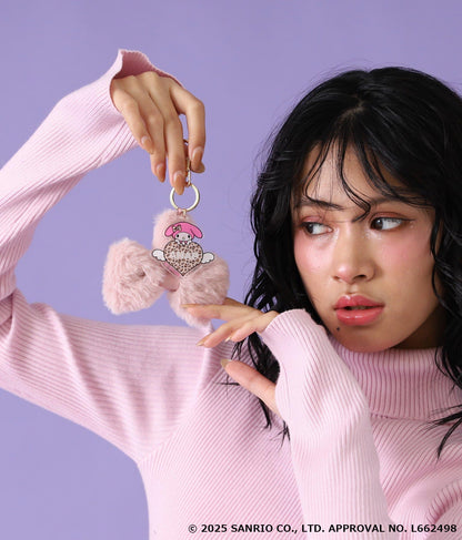 ANAP ×【 マイメロディ♥クロミ 】コラボ ファーチャーム キーホルダー 799-9428