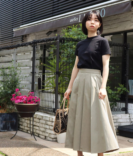 【低身長向けサイズ】アシンメトリー フレア プリーツ スカート 83877