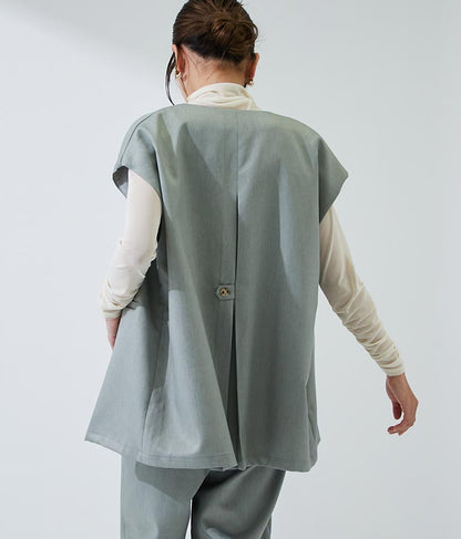 カラーレスショート丈ジレ 364-8696