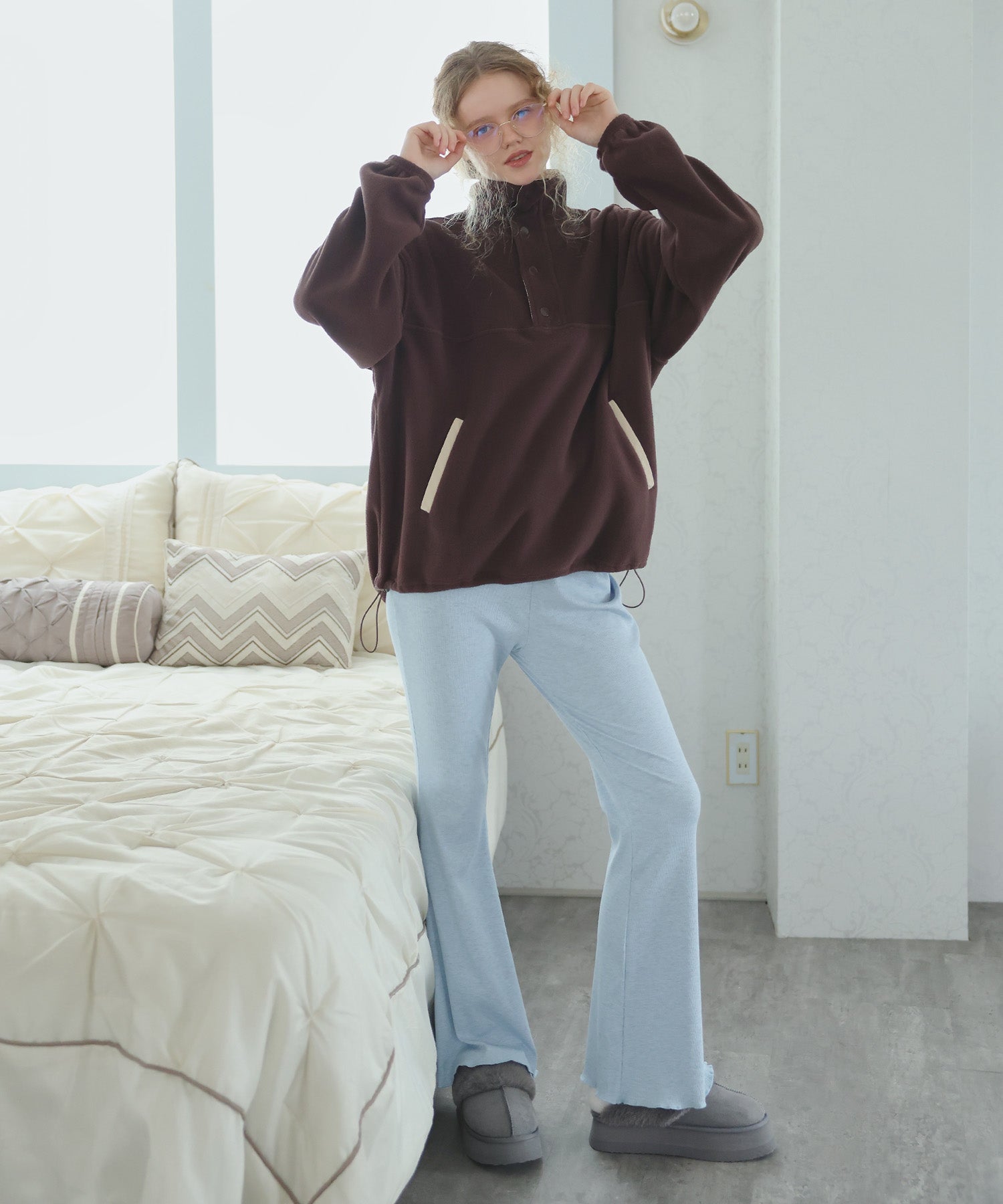 リブリラックスフレアパンツ 812-6912 – ANAP オンラインショップ