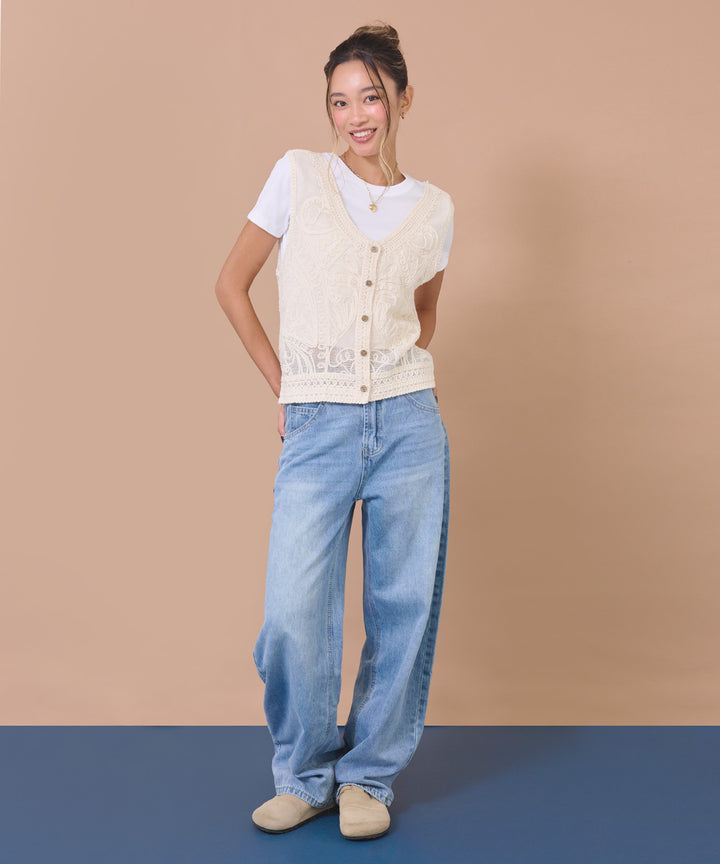 ライトブルー(Sサイズ着用/身長：約163cm)
