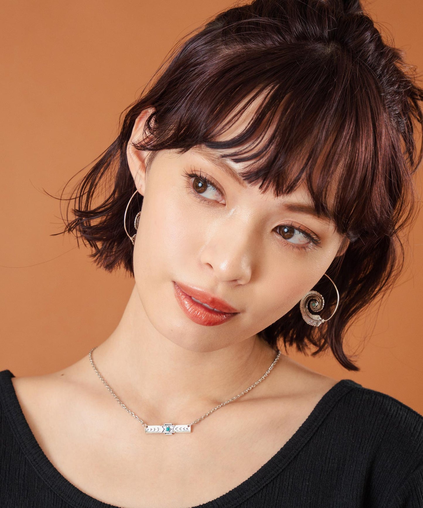 ネイティブ モチーフ ストーン シルバー ネックレス 819-6853